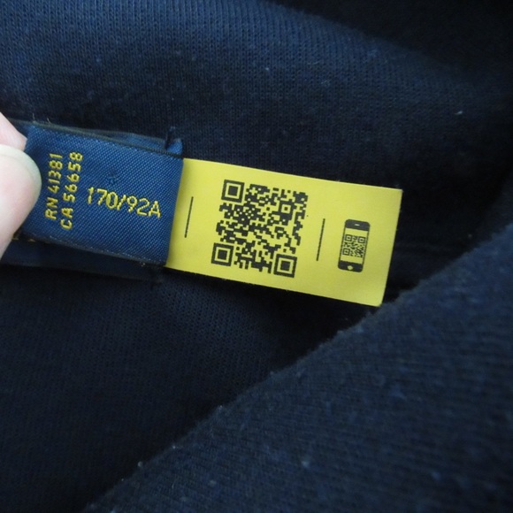 Polo Ralph Lauren Men’s Navy Blue Gold Crest Double Knit Hoodie Sweatshirt Small - Picture 12 of 12